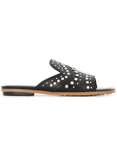 Tod's Studded Sandals In Black