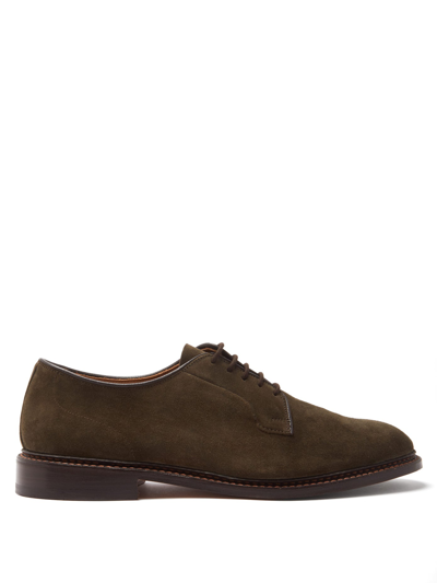 Tricker's Robert Brown Suede Derby Shoes