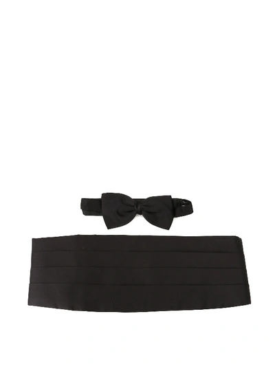 Ermenegildo Zegna Cummerbund And Bow Tie Tuxedo Kit In Black