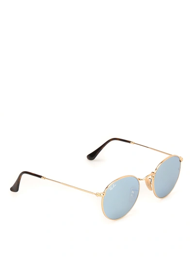 Ray Ban Round Gold-tone Sunglasses