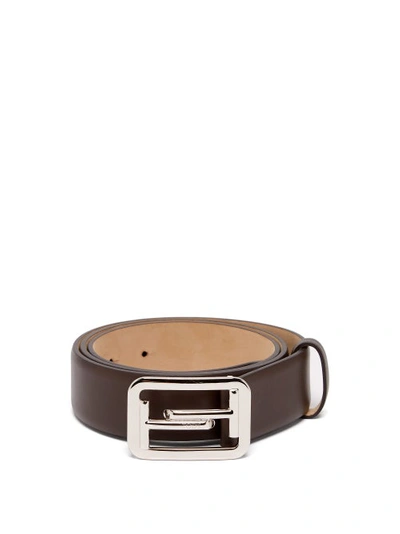 Tod's Double-t Leather Belt In Brown