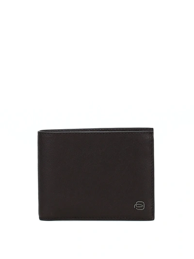 Piquadro Dark Brown Leather Trifold Wallet