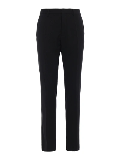 Dsquared2 Black Twill Wool Chino Trousers