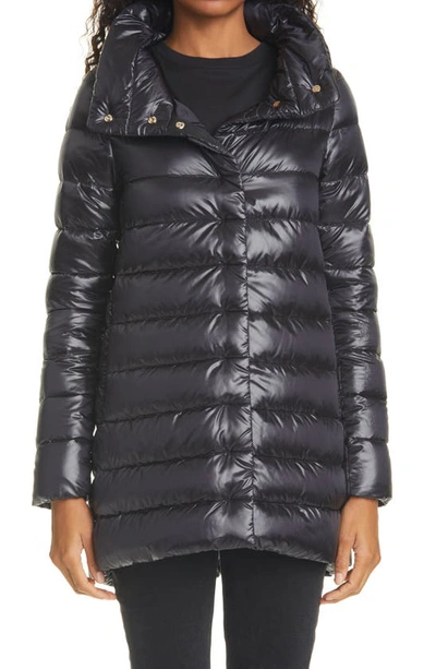 Herno Amelia Water Repellent Down Puffer Coat In Black