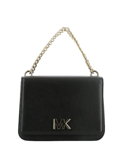 Michael Kors Mott Black Leather Cross Body Bag