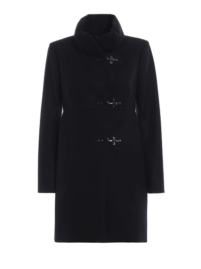 Fay Virginia Dark Blue Wool And Cashmere Coat