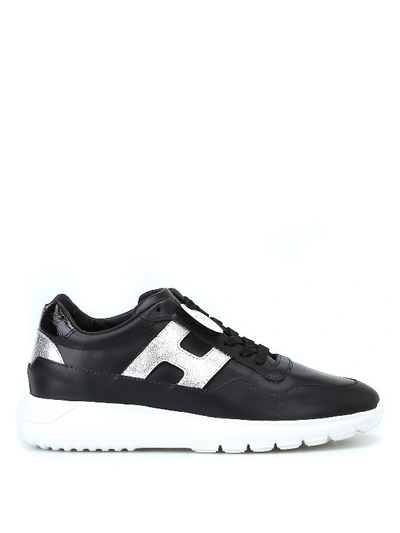 Hogan Interactive Black And Silver  Sneakers