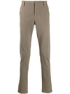 Dondup Gaubert Army Green Cotton Chino Trousers In Grey