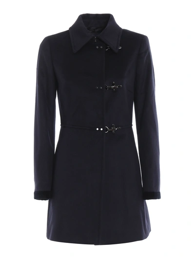 Fay Blue Wool And Cashmere Cloth Coat