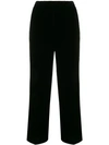 Aspesi Velour Wide-leg Sweatpants In Black