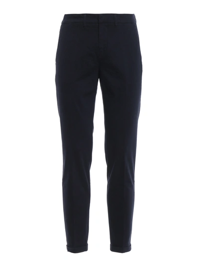 Fay Soft Touch Dark Blue Cotton Slacks