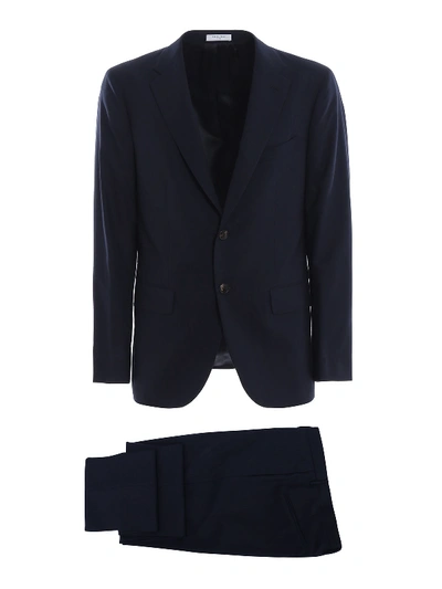Boglioli Blue Pure Wool Two-piece Suit