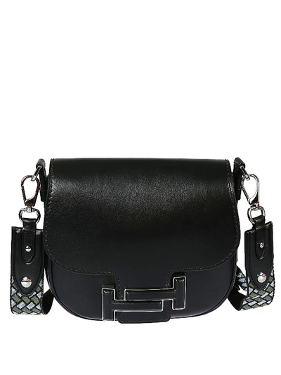 Tod's Double T Black Leather Cross Body Bag