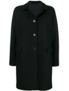 Aspesi Single-breasted Black Wool Cocoon Coat