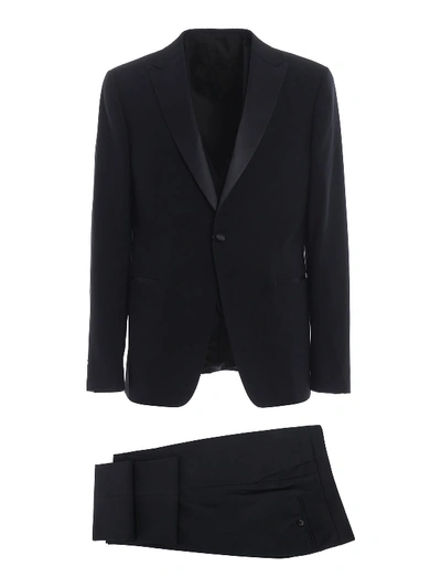 Z Zegna Turati Dark Blue Wool Three-piece Tuxedo