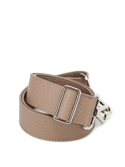 Orciani Taupe Leather Soft Shoulder Strap