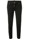 Dsquared2 Black Denim Skinny Cropped Jeans