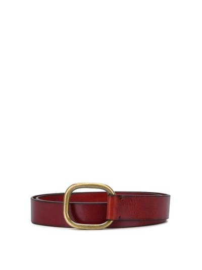Dsquared2 Extra-length Leather Belt In Burgundy