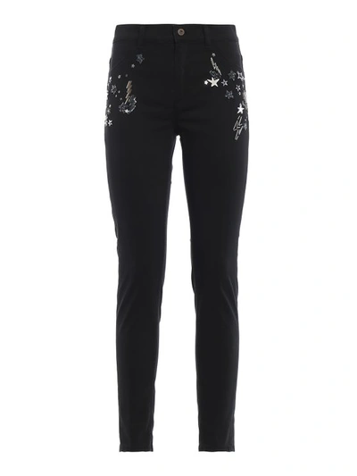 Dondup Appetite Super Skinny Jeans With Applications In Black