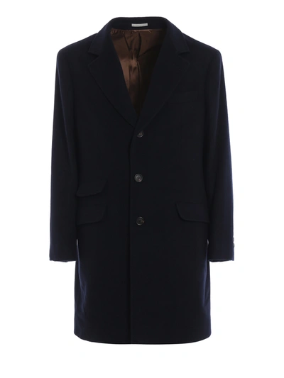 Brunello Cucinelli Blue Cashmere Cloth Short Coat