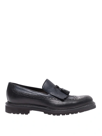 Barrett Leather Loafers With Tassel In Black