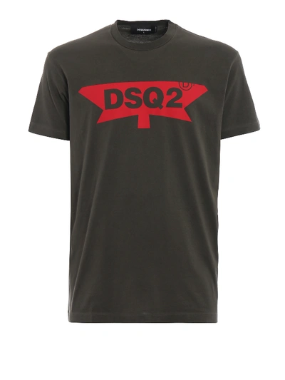 Dsquared2 Dsq2 Print Army Green T-shirt