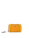 Piquadro Ochre Muse Leather Key Pouch In Yellow