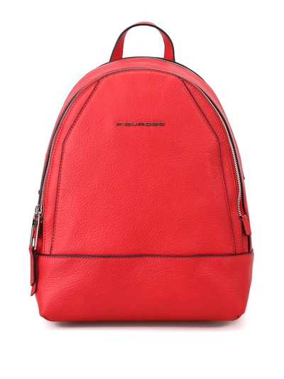 Piquadro Ipad®airpro 97 Leather Backpack In Red