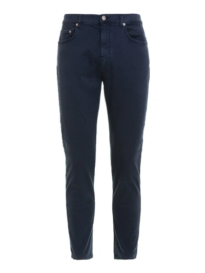 Versace Blue Stretch Cotton Slim Fit Jeans