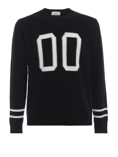 Dondup Black Wool And Cashmere Jacquard Sweater