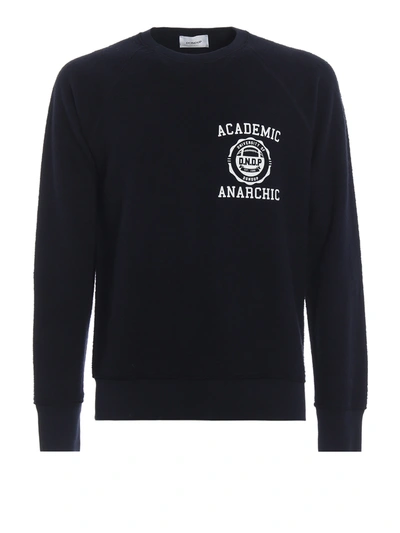 Dondup Academy Anarchic Inside Out Sweatshirt In Dark Blue
