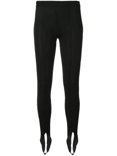 Givenchy Stretch Viscose Slim Leg Stirrup Trousers In Black