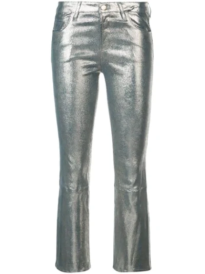 J Brand Selena Gold Snake Crop Boot Trousers