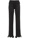 Prada Black Frilled Bottom Tech Jersey Pants