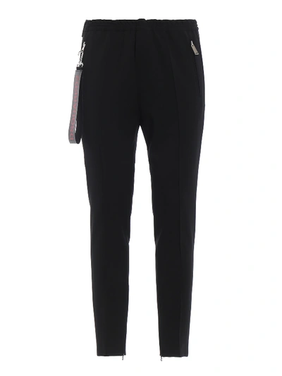 Dsquared2 Jogging Fit Long Crotch Wool Blend Trousers In Black