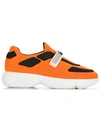 Prada Cloudbust Sneakers In Orange,black,white