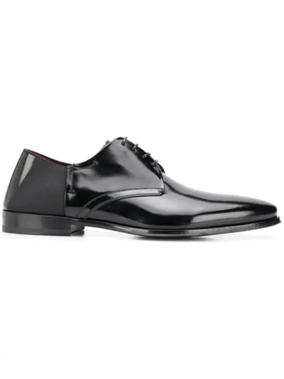Dolce & Gabbana Elasticated Panel Derby Shoes In Black
