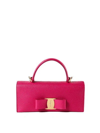 Ferragamo Vara Wallet Bag In Fuchsia