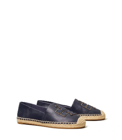 Tory Burch Ines Nappa Espadrilles In Perfect Navy/gold