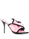 N°21 Pink And Black Silk Blend High Sandals