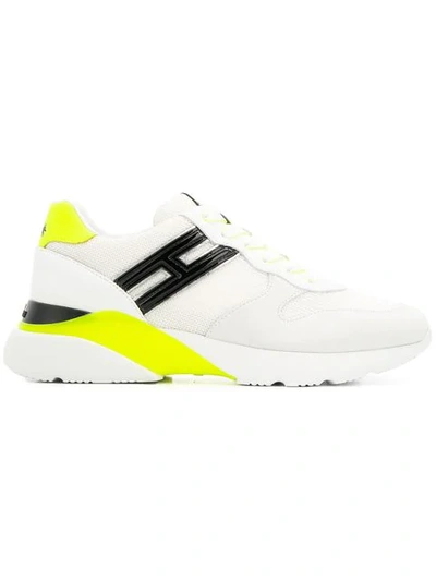 Hogan Active One Fluo Detailed Trainers In White