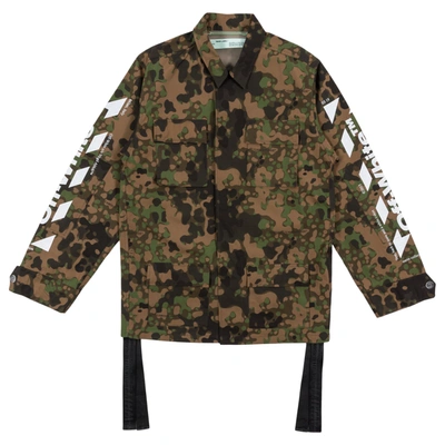 Pre-owned Off-white  Camoflauge Diag Field Jacket Military Green/brown