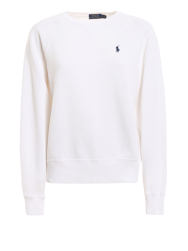 white sweatshirt ralph lauren