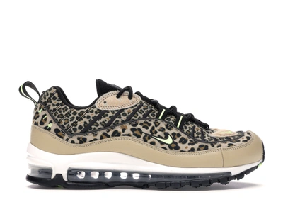 Pre-owned Nike Air Max 98 Animal Pack (women's) In Desert Ore/volt Glow-black-wheat-white