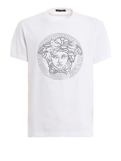 Versace Crystal Medusa Head White T-shirt