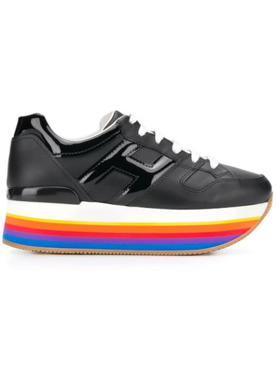 Hogan Rainbow Platform Black Sneakers