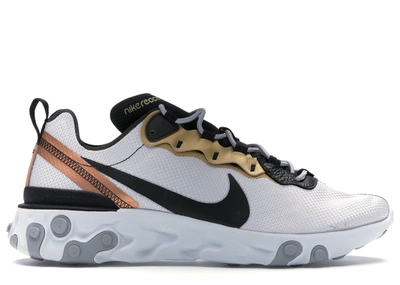 nike react element 55 pure platinum black