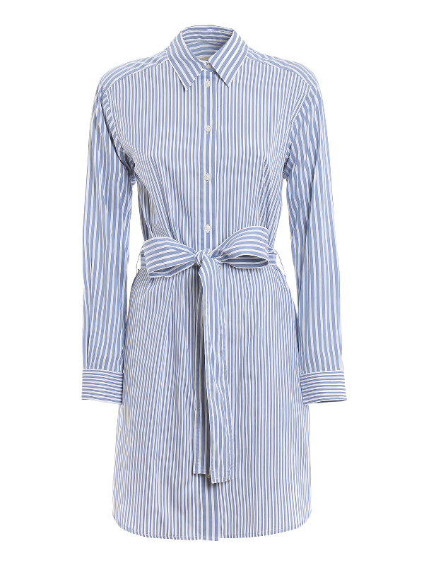 michael kors striped shirt dress