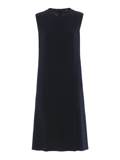 Aspesi Blue Cady Sleeveless Dress