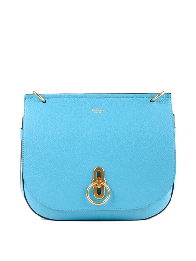 Mulberry Amberley Grainy Leather Shoulder Bag In Light Blue